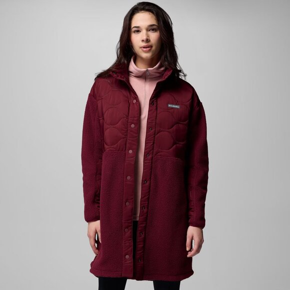 Columbia Jackets & Blazers - Columbia Womens Rich Wine Cloud Point Long Fleece Jacket/NWT/M